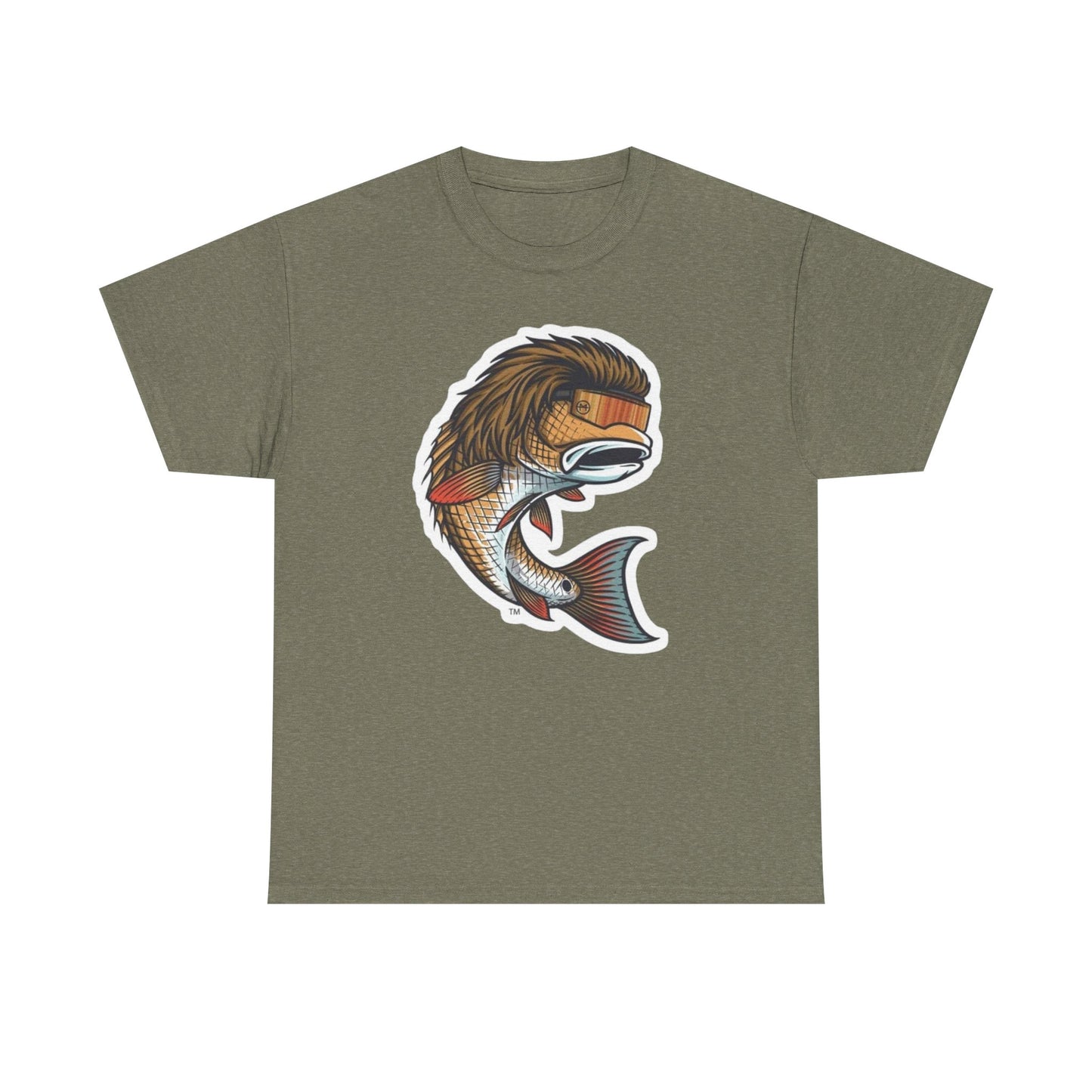 Fish mullet unisex heavy cotton t-shirt