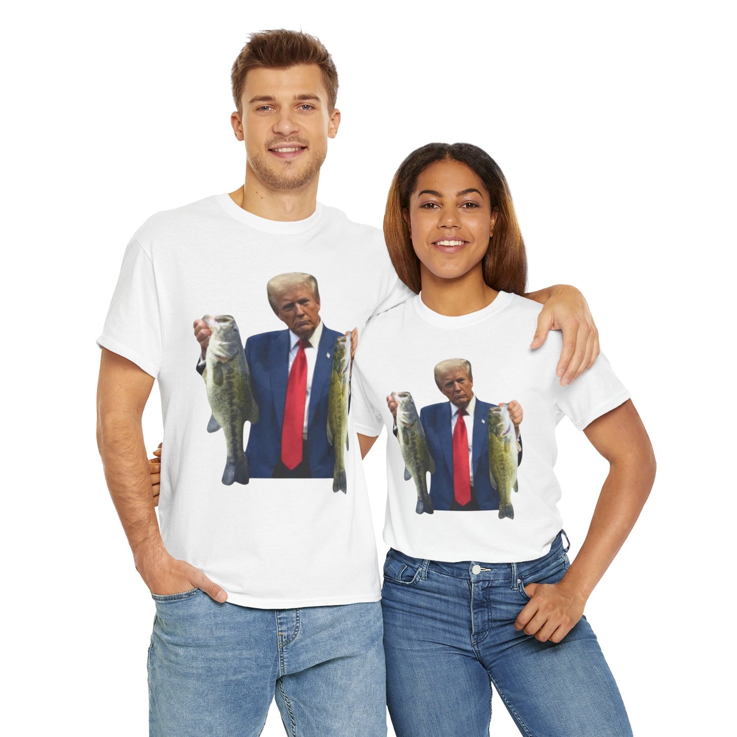 Donald trump fishing unisex heavy cotton t-shirt