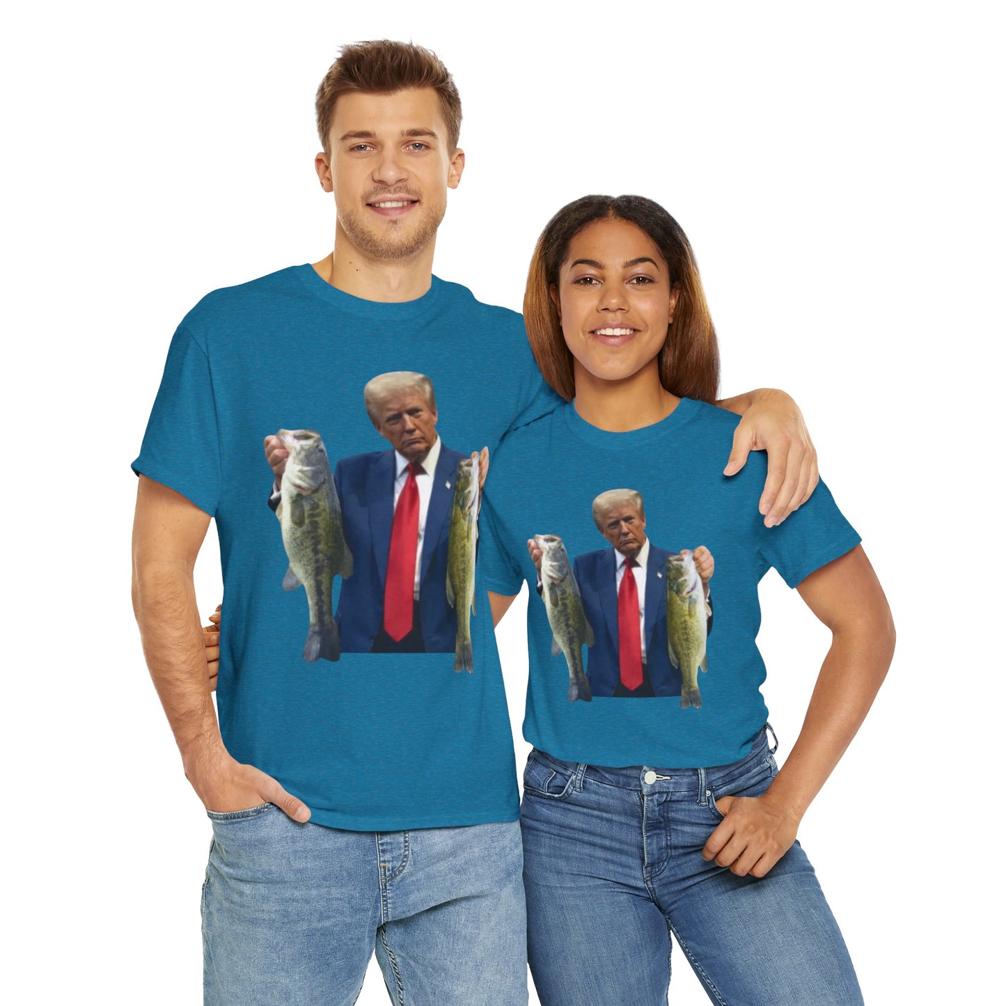 Donald trump fishing unisex heavy cotton t-shirt