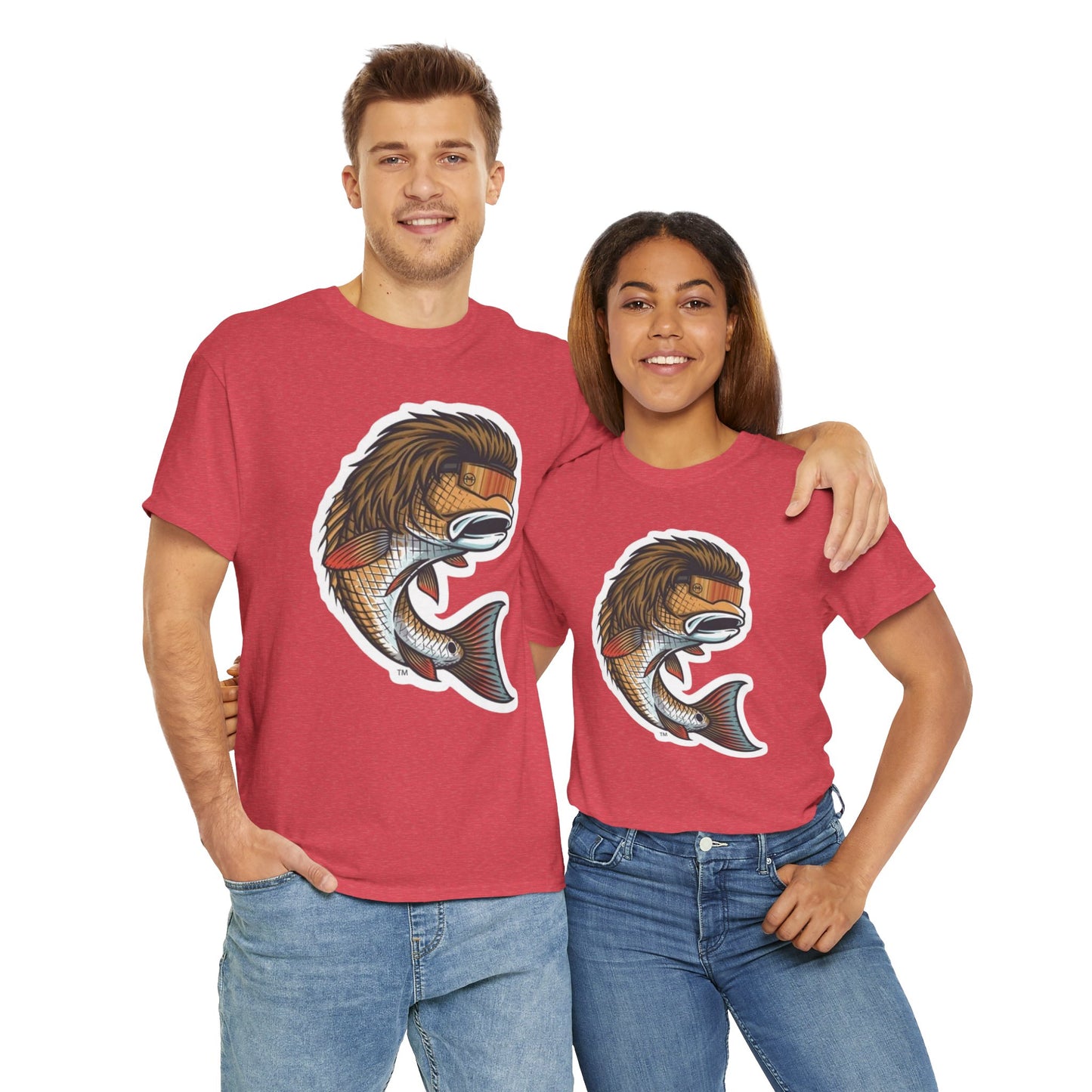 Fish mullet unisex heavy cotton t-shirt
