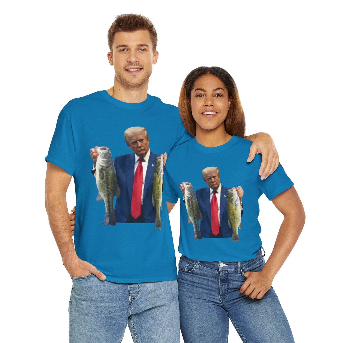Donald trump fishing unisex heavy cotton t-shirt
