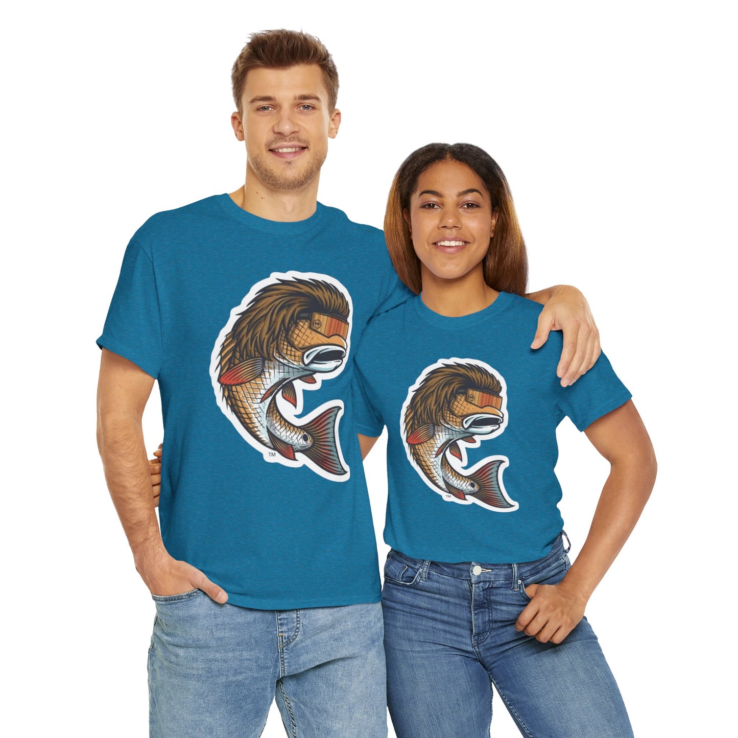 Fish mullet unisex heavy cotton t-shirt