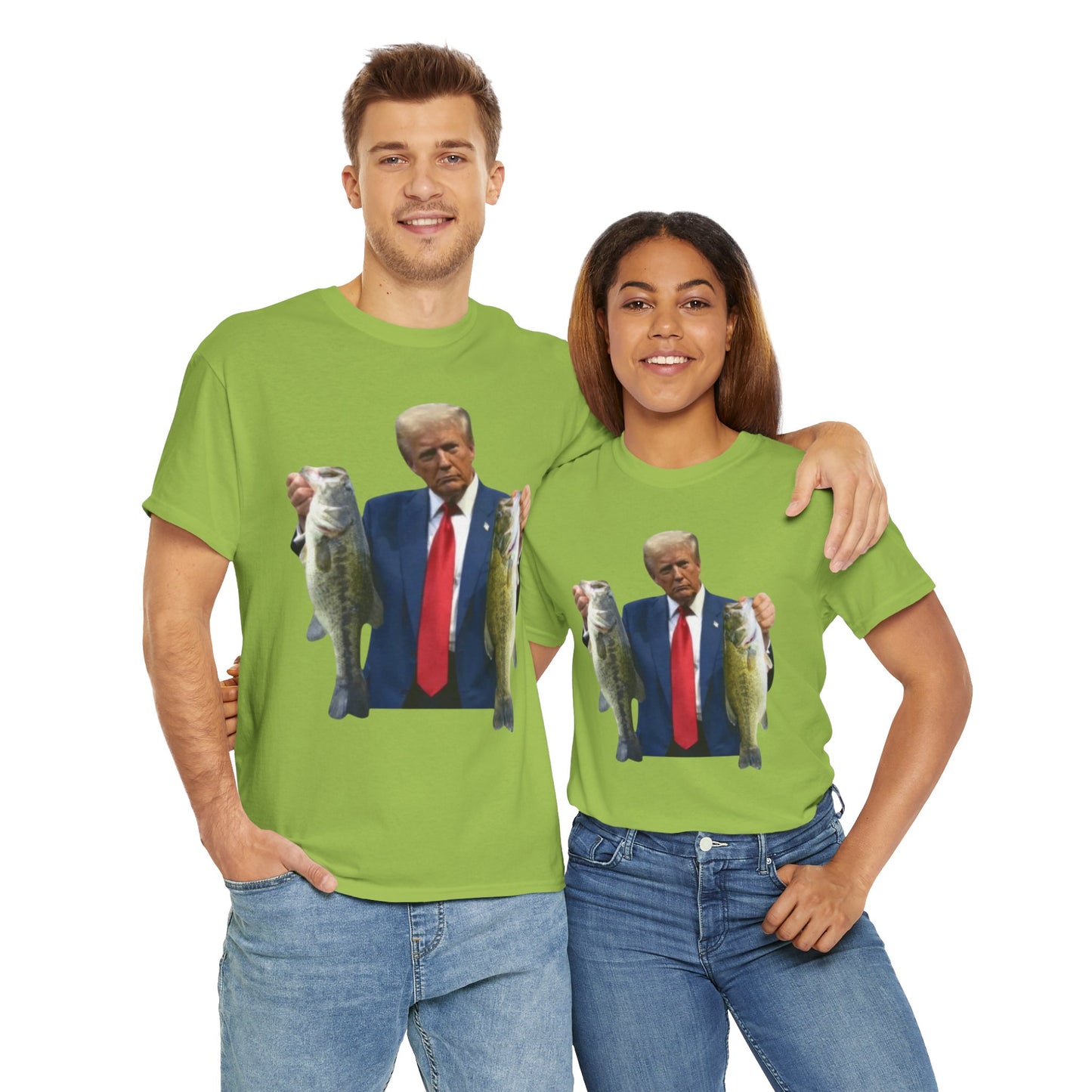 Donald trump fishing unisex heavy cotton t-shirt
