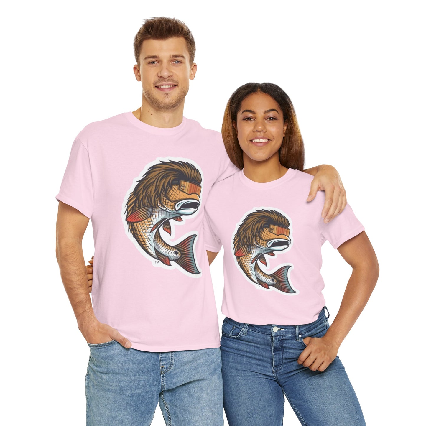 Fish mullet unisex heavy cotton t-shirt