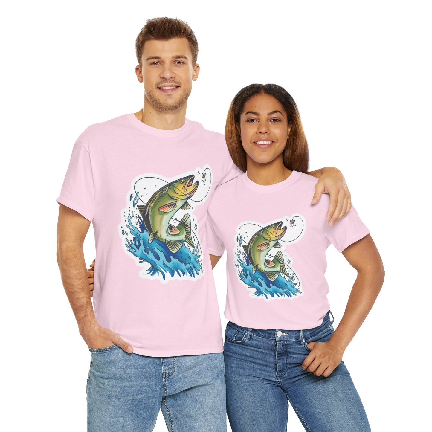 Fishing unisex heavy cotton t-shirt
