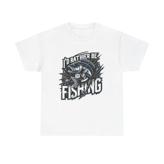Id rather be fishing unisex heavy cotton t-shirt