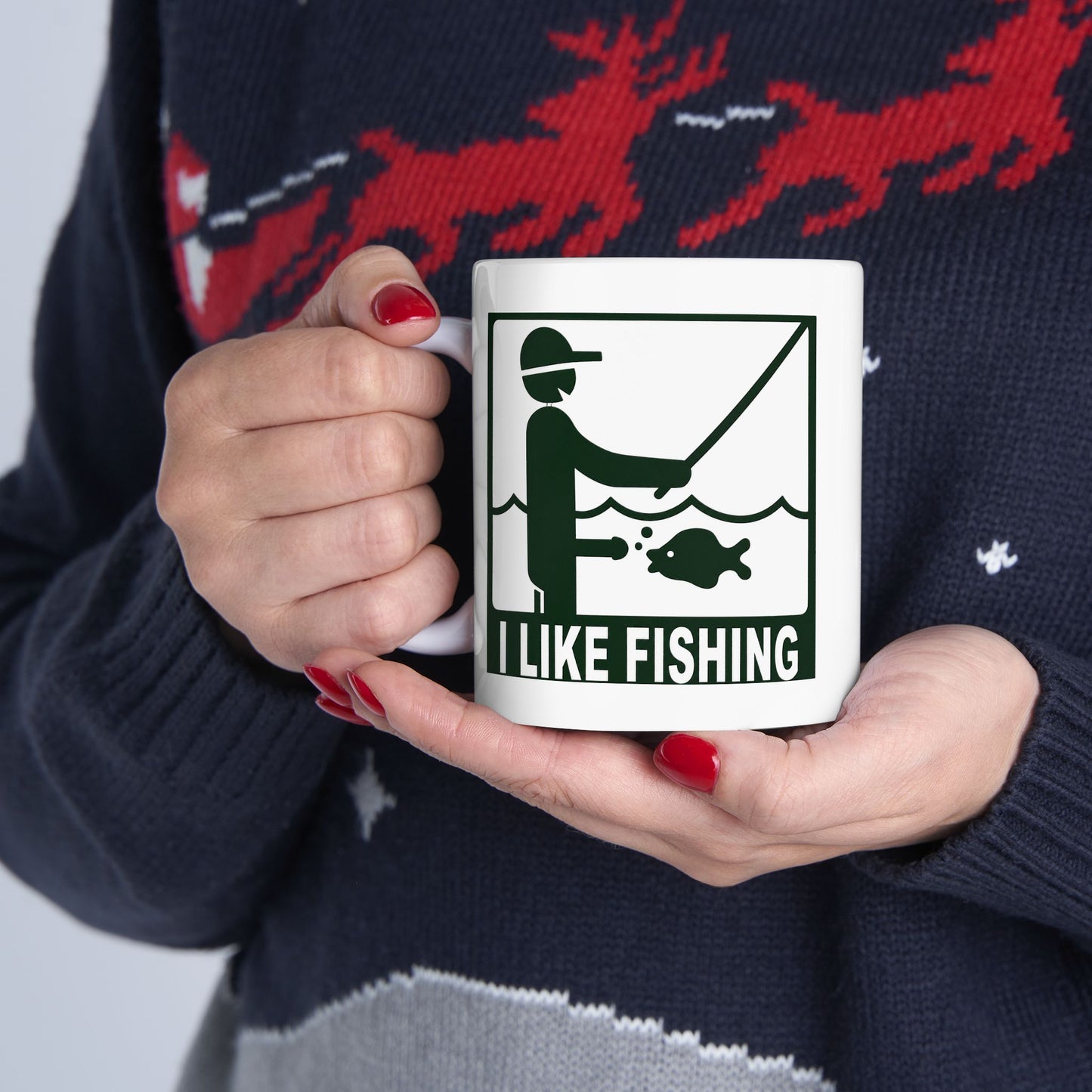 I like fishing mug