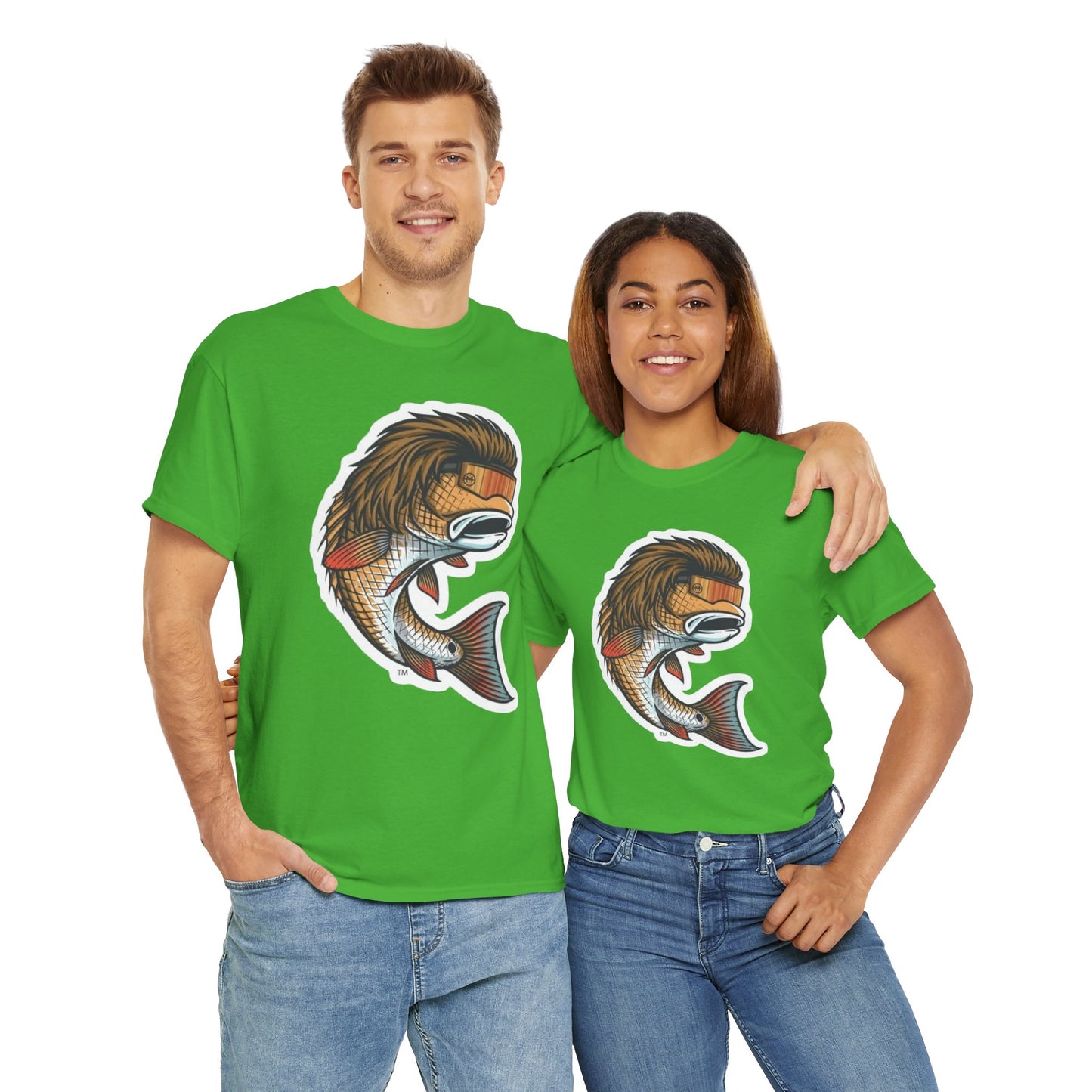 Fish mullet unisex heavy cotton t-shirt