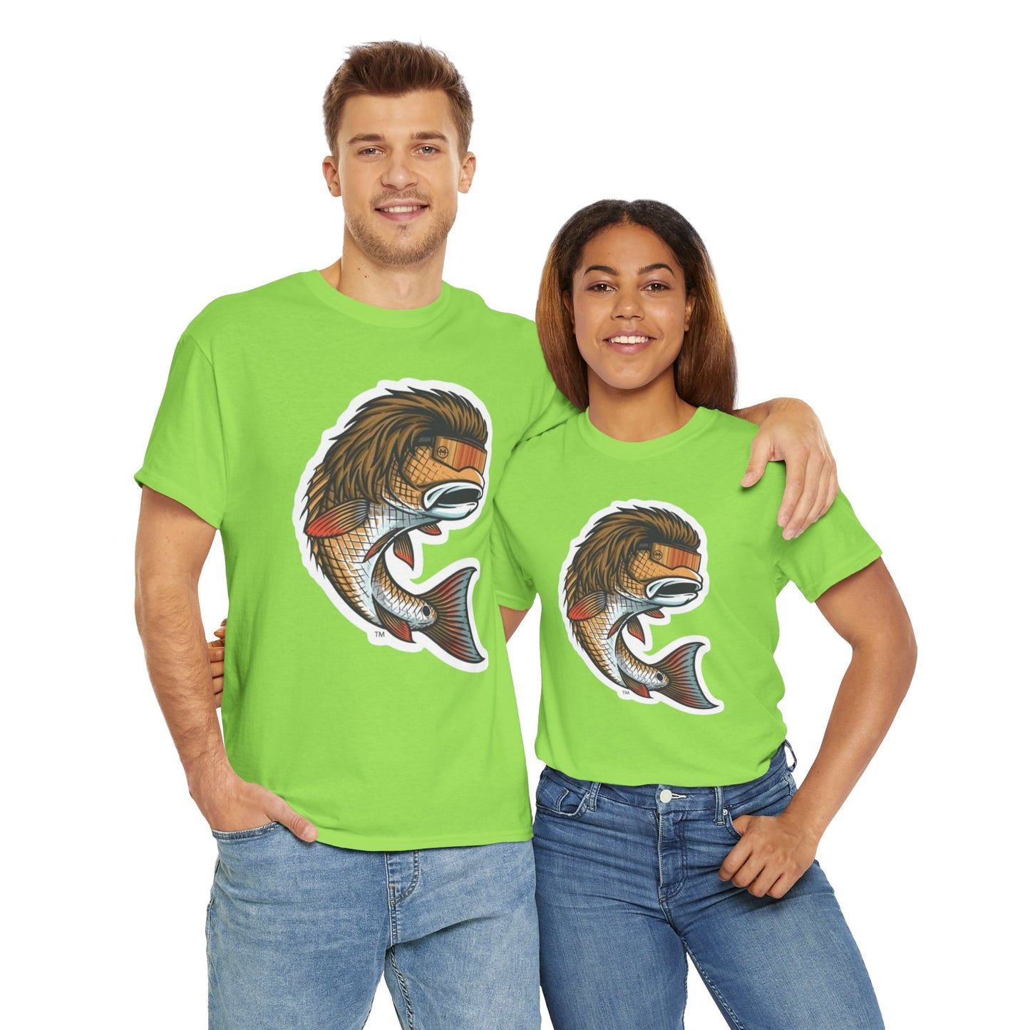 Fish mullet unisex heavy cotton t-shirt