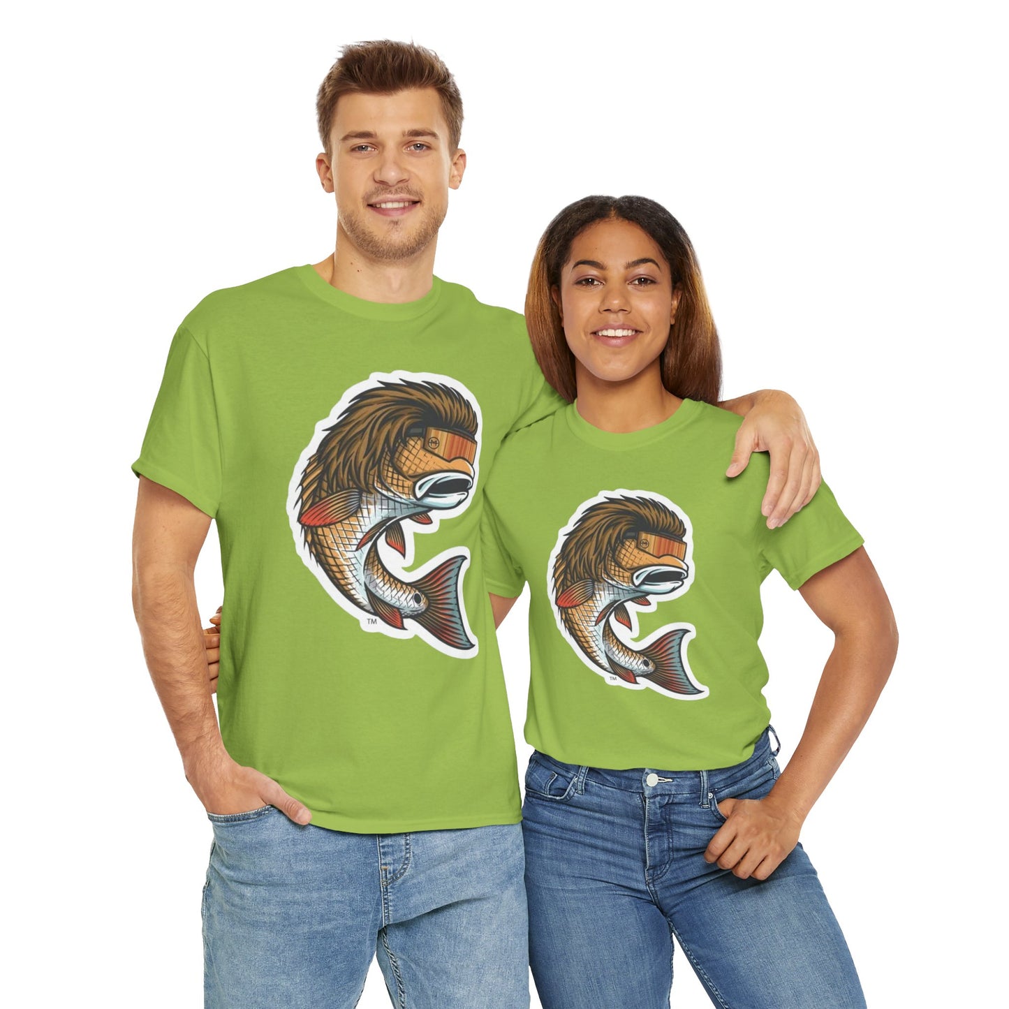 Fish mullet unisex heavy cotton t-shirt