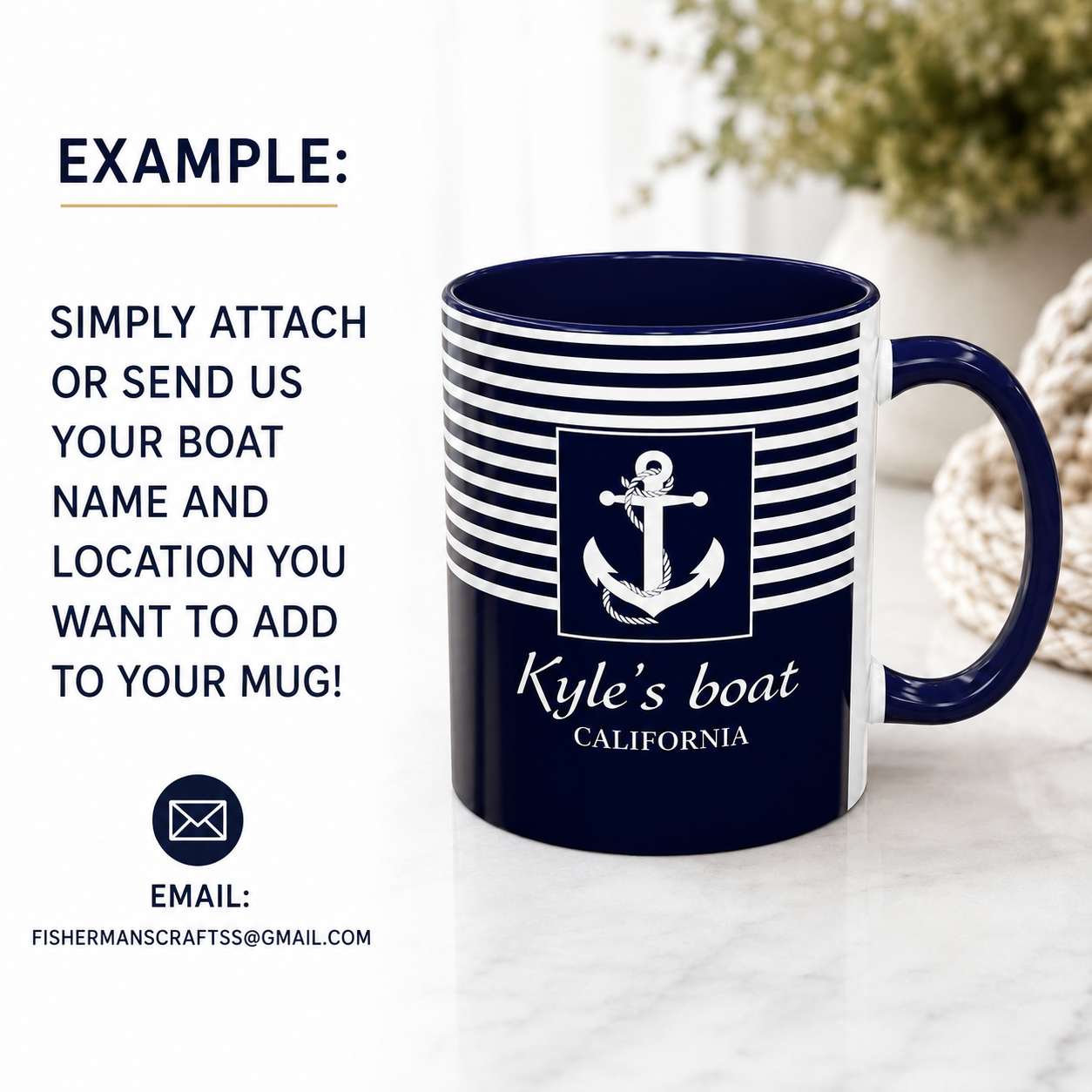 Personalized Custom Name - Boat Mug (11oz)